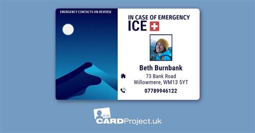 Moonlit Peaks ICE Photo ID Card (FRONT)